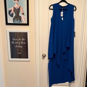 Adelyn Rae Vibrant Blue High Low Dress